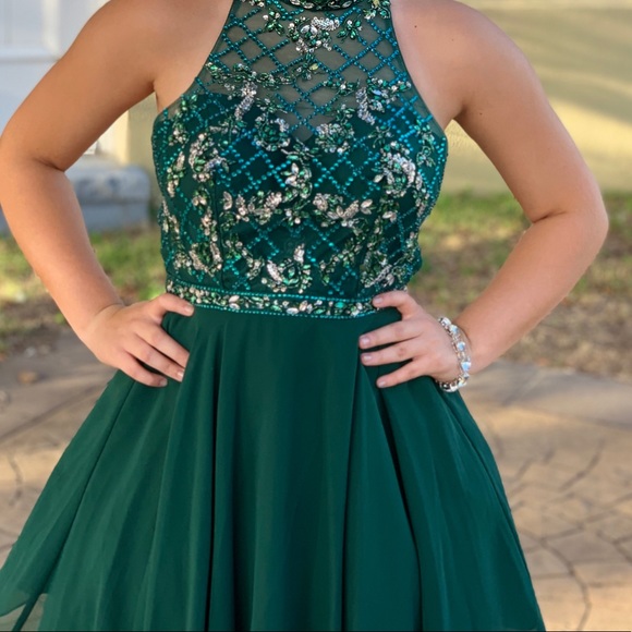 b darlin green dress